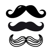 Gestaltbare Schnurrbart Designs. Schnurrbart Designs, lustige personalisi...
