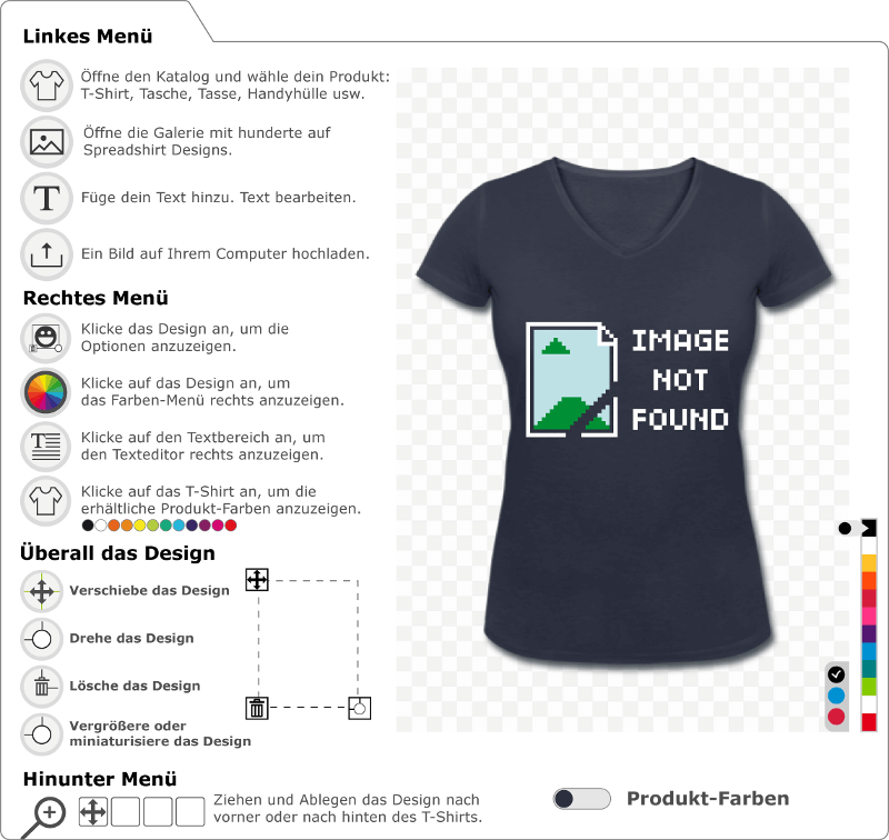 Nerd T-Shirt, Image not found witz. Programmierung und Nerd Humor anpassbares Design mit 404 Ikon