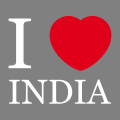 Herz T-Shirt. Selbst gestalte ein I Love T-Shirt. I Love India Design.