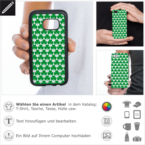 Shamrock Klee personalisierbares Design fr iPhone Hlle und Handy Hlle Druck. Personalisierte einen iPhone case mit diesem St Patrick's Day Motiv.