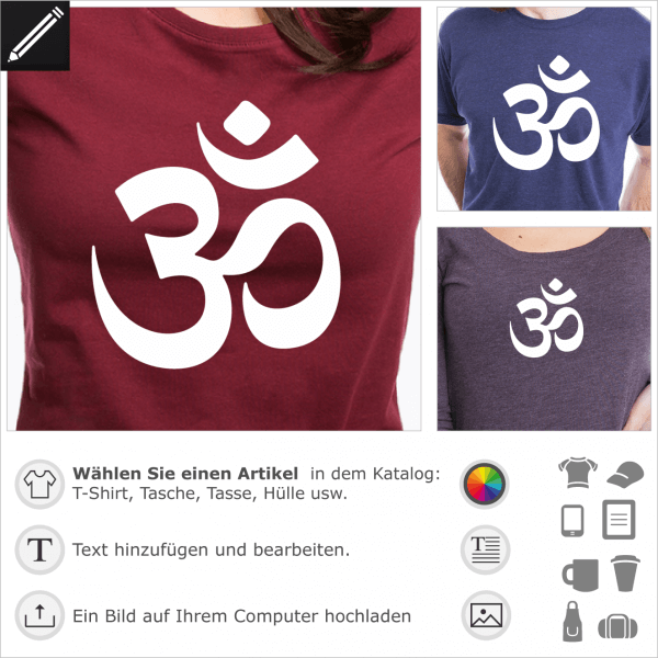 Gestalte Dein Om T Shirt Hindu Symbol Design Aum T Shirts