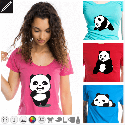 Selbst gestalte dein Panda T-Shirt online