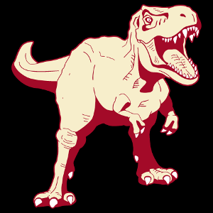 Dinosaurier T-Shirt selbst gestalten. Blauer T-Rex mit weien Tasten fr Online-Druck.