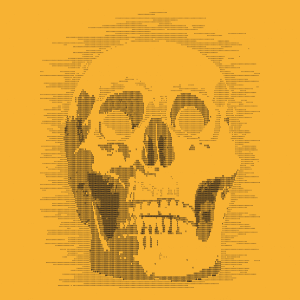 Totenkopf und Ascii Schdel Design fr T-Shirt Druck