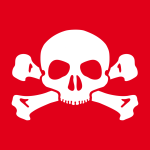 Schdel T-Shirt zu gestalten. Piratenflagge Designs fr T-Shirt Druck.