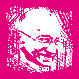 Gandhi Design fr T-Shirt Druck