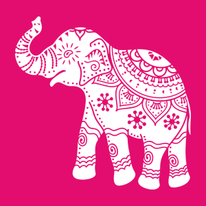 Elefant und Elefanten Design fr T-Shirt Druck