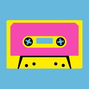 Audiokassette Design fr T-Shirt Druck