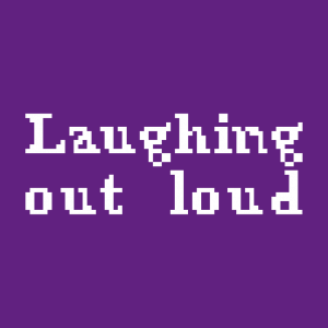 Laughing out T-Shirt zu gestalten. Pixelart Designs fr T-Shirt Druck.