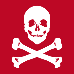 Pirat und Piratenflagge Design fr T-Shirt Druck