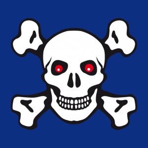 Piratenflagge und Totenkopf Design fr T-Shirt Druck