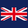 Flagge Grobritanniens im Vektorformat, rot-weier Mittelteil des Union Jack, der auf ein blaues T-Shirt gedruckt werden soll.