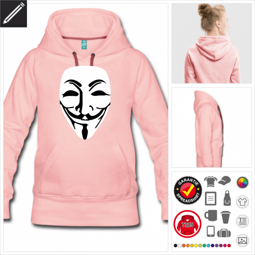 Maske Hoodie online Druckerei, hhe Qualitt