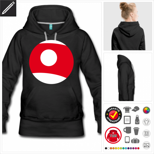 Ball Hoodie gestalten, Druck ab 1 Stuck