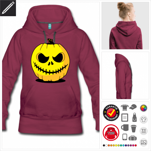 Frauen Halloween Krbis Hoodie zu gestalten