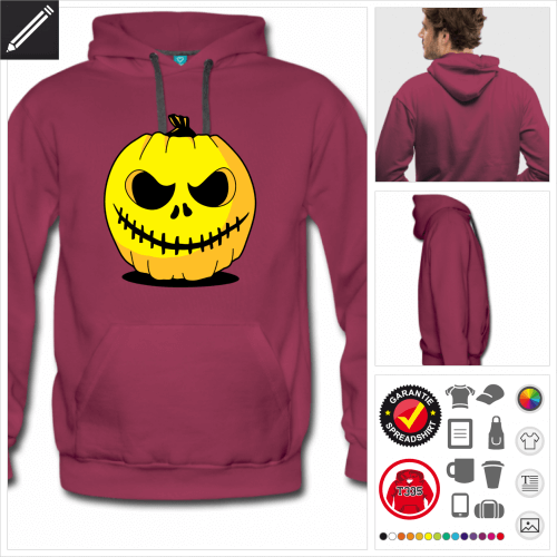 Mnner Halloween Sweatshirt gestalten, Druck ab 1 Stuck