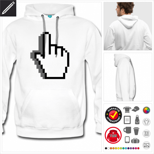 Hand Hoodie zu gestalten