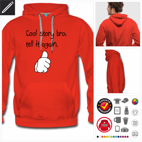 rotes Witzige Sprche Hoodie zu gestalten