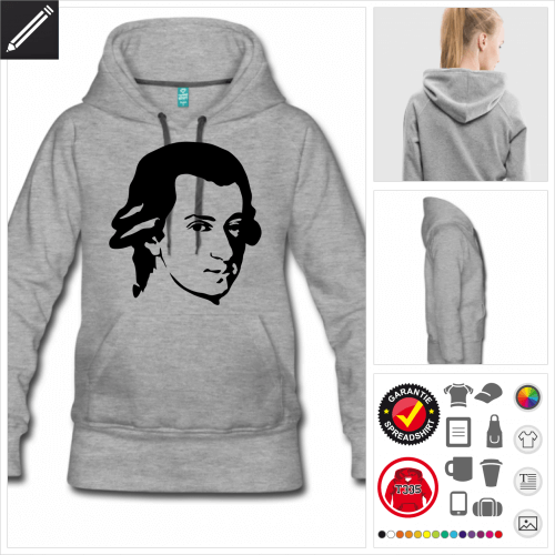 Damen Mozart Hoodie online zu gestalten