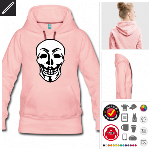 schwarzes Anonymous Maske Hoodie selbst gestalten