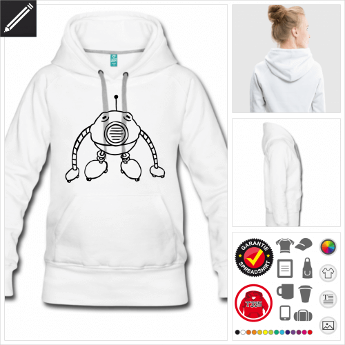 Lustiger Roboter Sweatshirt online Druckerei, hhe Qualitt