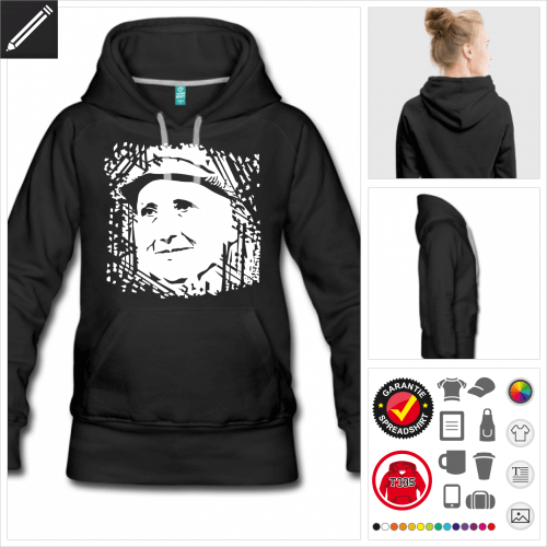 Gertrude Stein Kapzenpullover online gestalten