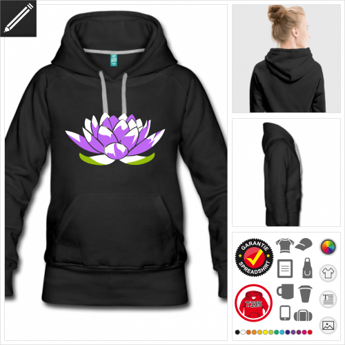 Frauen Lotus Hoodie online zu gestalten