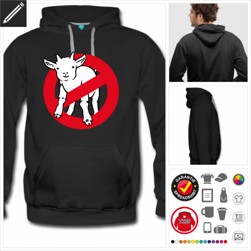 Mnner Afraid of no goat Sweatshirt personalisieren