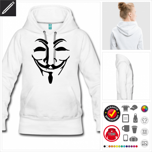 Damen Hacking Hoodie online Druckerei, hhe Qualitt