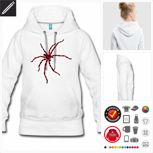 graues Spinnentiere Sweatshirt personalisieren