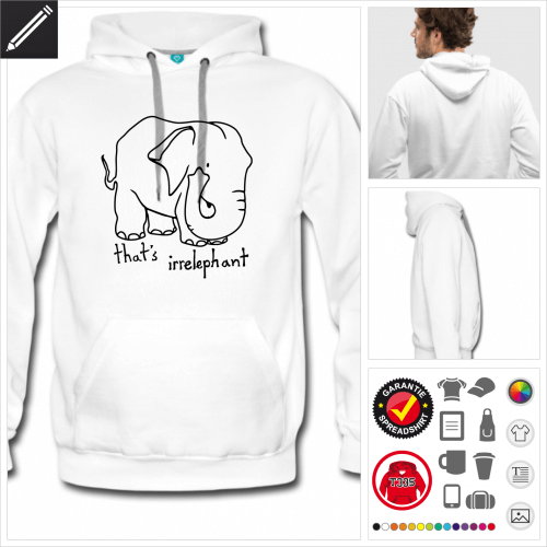 Mnner Elefant Sweatshirt zu gestalten