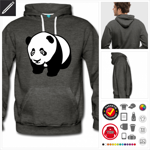 Männer Panda Sweatshirt personalisieren