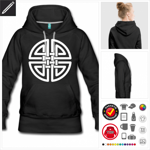 Frauen Keltisches Hoodie online zu gestalten