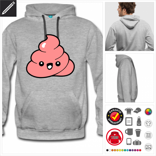 Mnner Kot emoji Sweatshirt zu gestalten