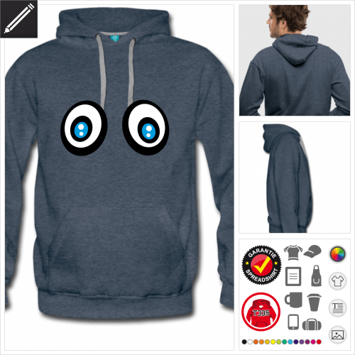 Mnner Smiley Hoodie personalisieren