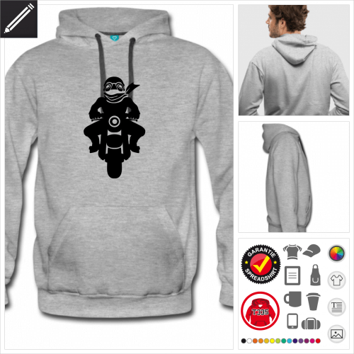 Mnner Motorrad Hoodie selbst gestalten