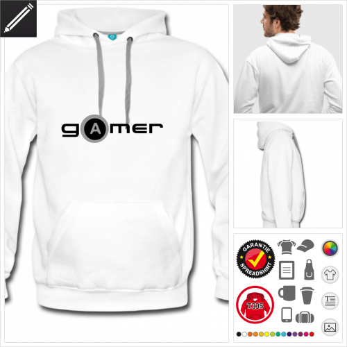 Mnner Gamer Sweatshirt selbst gestalten