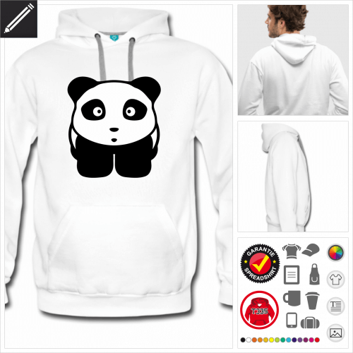 burgunderrotes Kawaii Hoodie selbst gestalten. Druck ab 1 Stuck