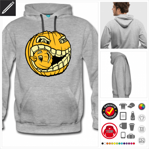 Mnner Krbis Hoodie selbst gestalten