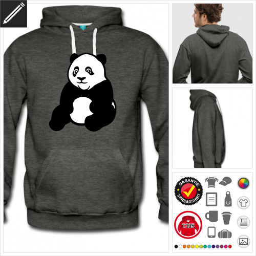 Lustiger Panda Hoodie online Druckerei, hhe Qualitt