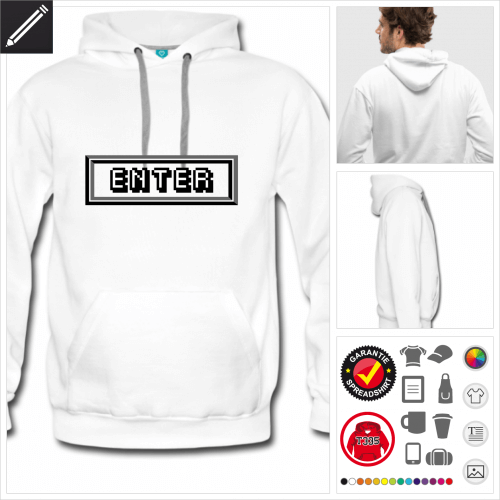 Mnner Retrogaming Hoodie personalisieren