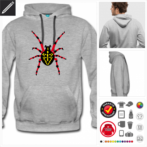 Spritzer Spinne Kapuzenpullover zu gestalten