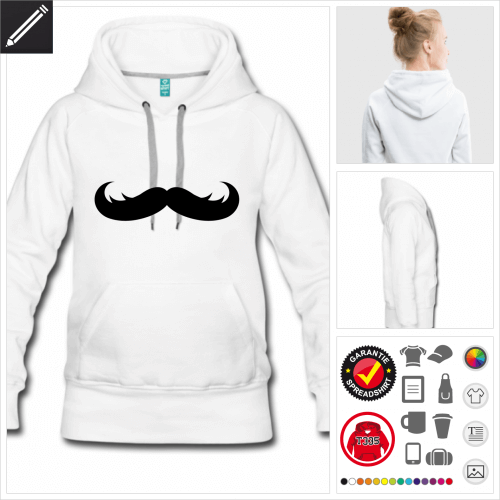 Frauen Hipster Hoodie online Druckerei, hhe Qualitt