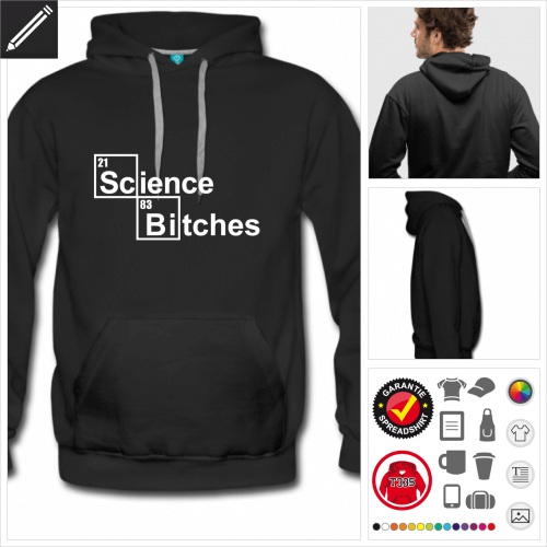 Mnner Wissenschaft Sweatshirt selbst gestalten. Druck ab 1 Stuck