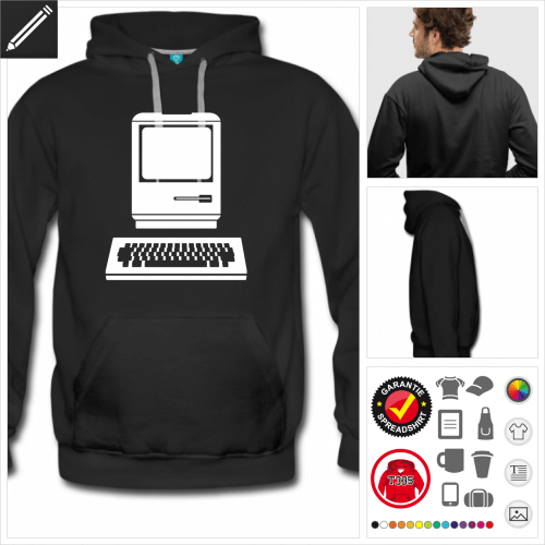 Mnner Retrogaming Sweatshirt personalisieren