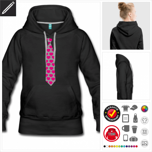 Frauen Schlips Hoodie zu gestalten