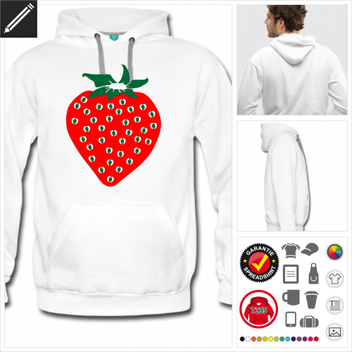 schwarzes Frucht Hoodie selbst gestalten. Online Druckerei