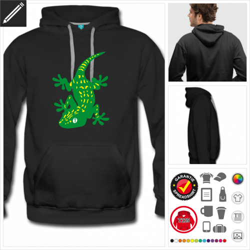 Gecko Sweatshirt fr Mnner personalisieren