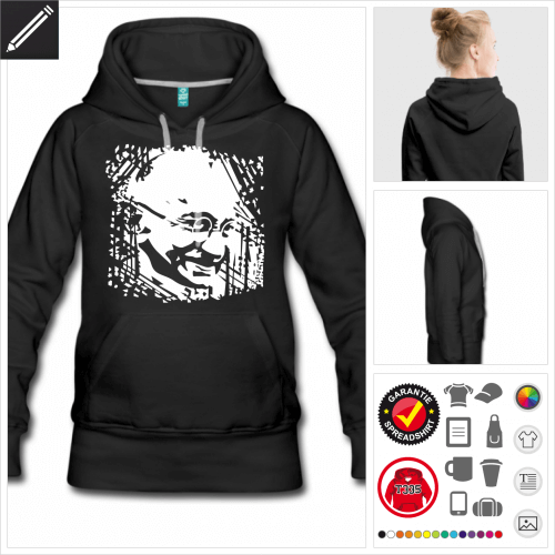 Mahatma Hoodie online gestalten