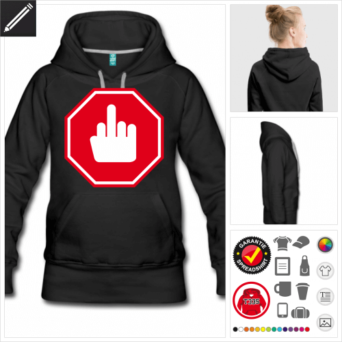 Frauen Verkehrsschild Hoodie online Druckerei, hhe Qualitt